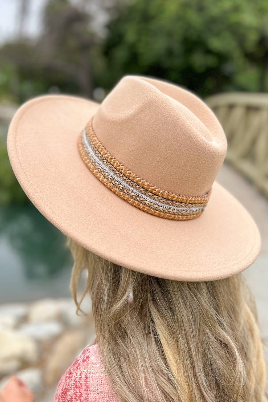 Nude Shimmery Fedora