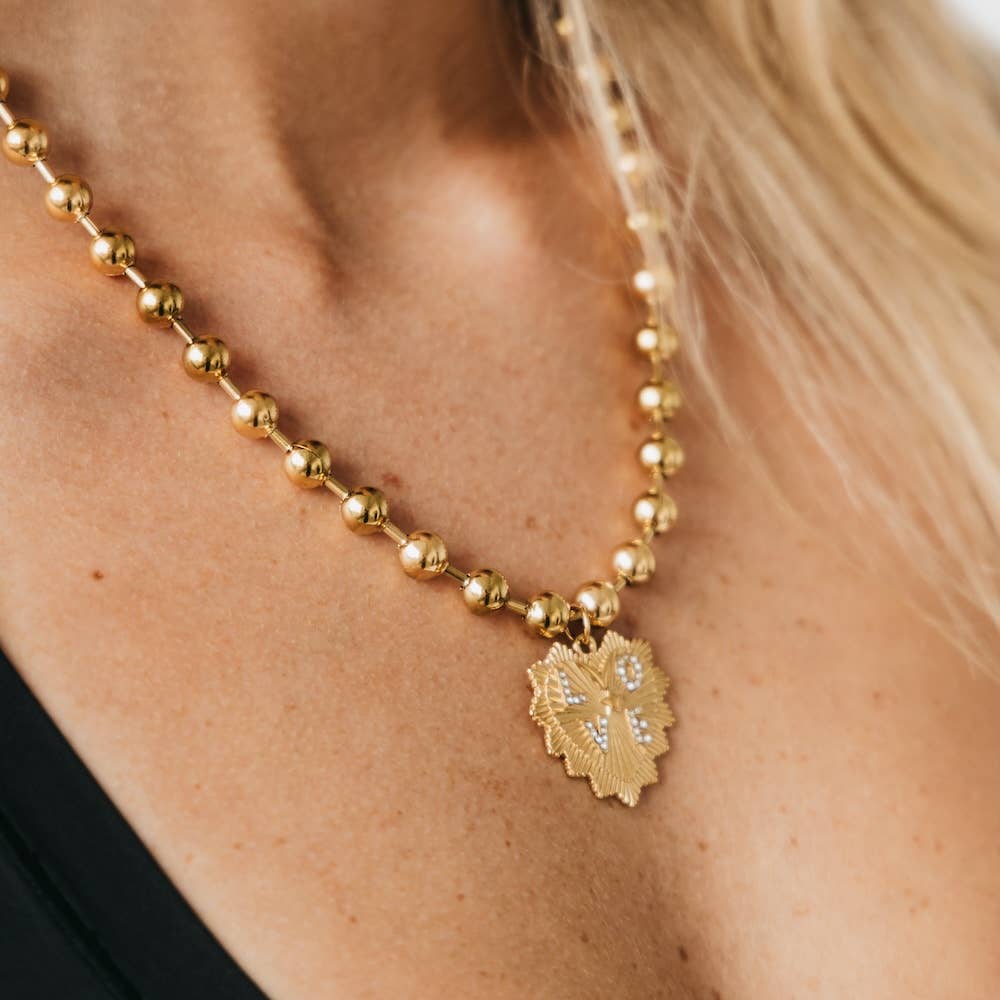 Sunburst Heart Necklace