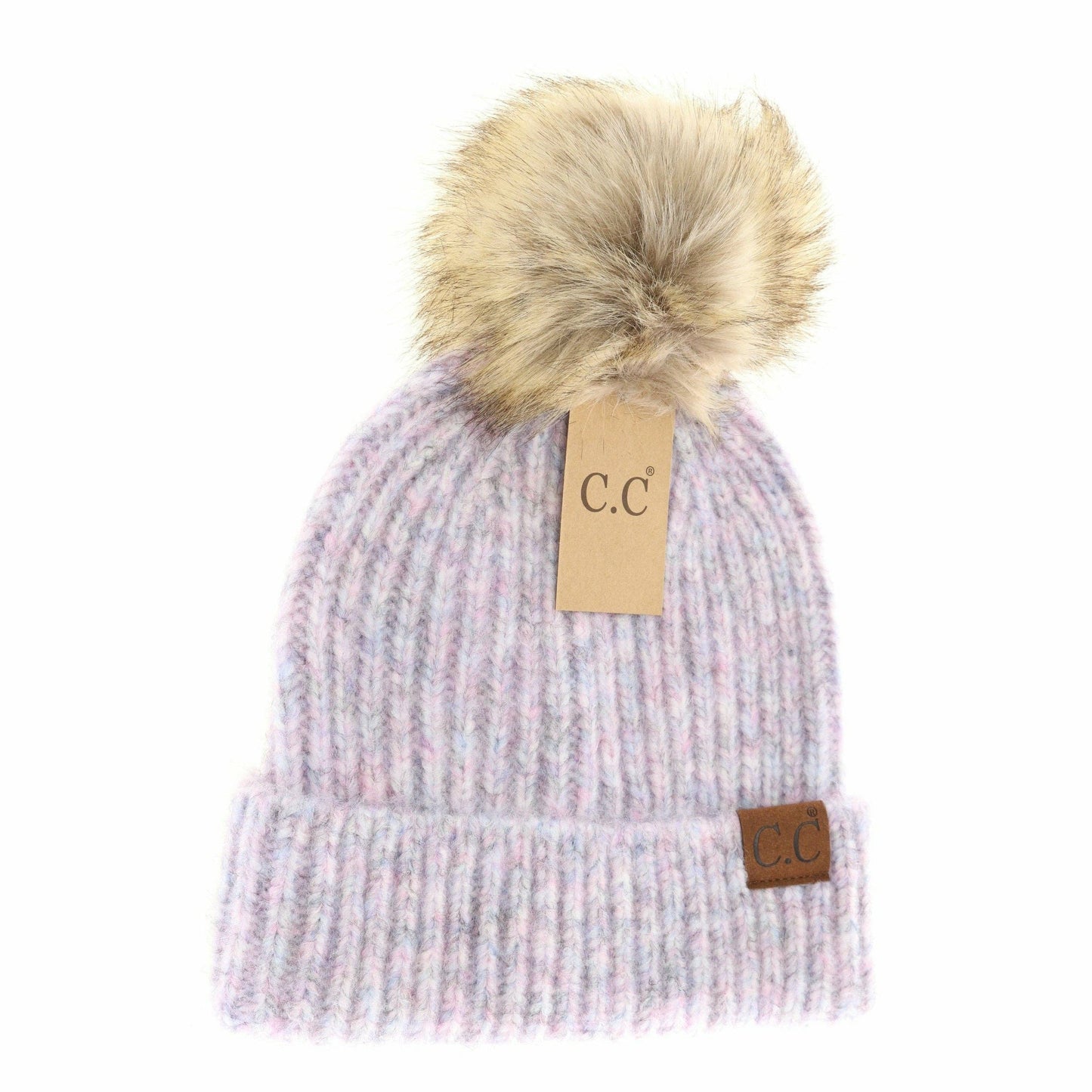 Soft Ribbed Fur Beanie