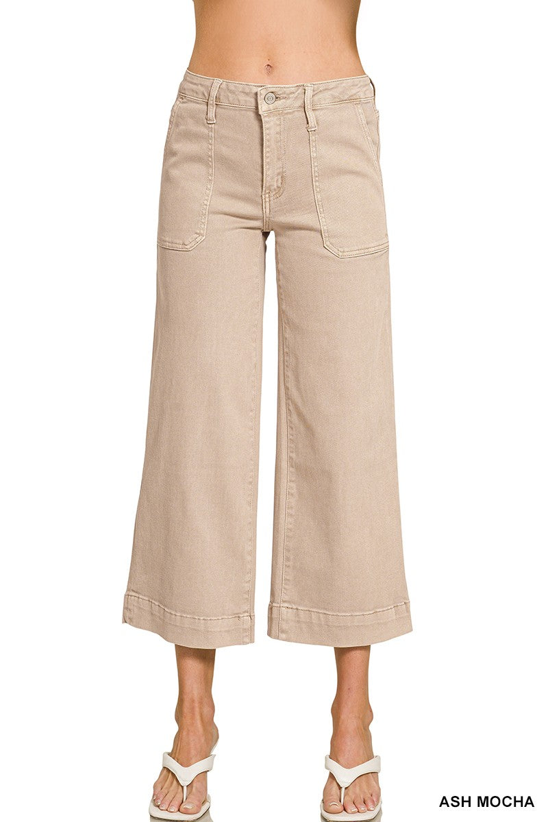 Cropped Denim Pants