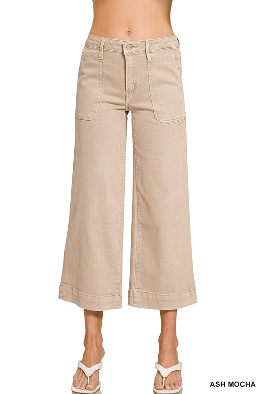 Cropped Denim Pants