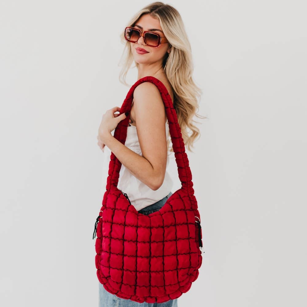 Carmen Quilted Hobo Tote