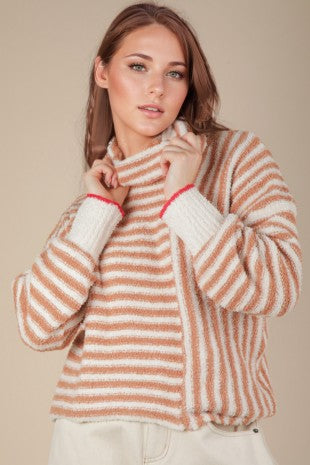 Mock Striped Sweater