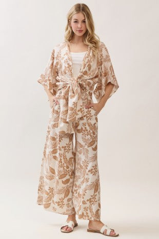 Smocked Wide Crop Pants