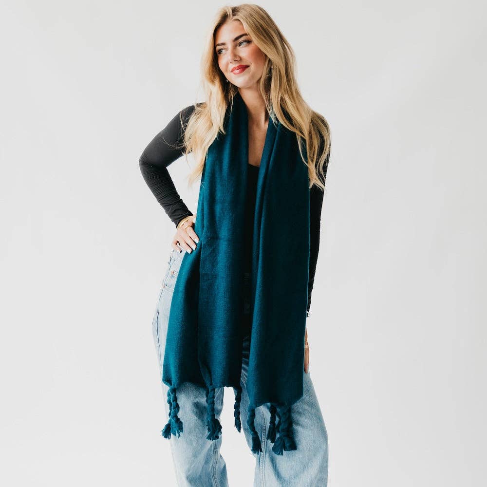 Twisted Tassel Scarf