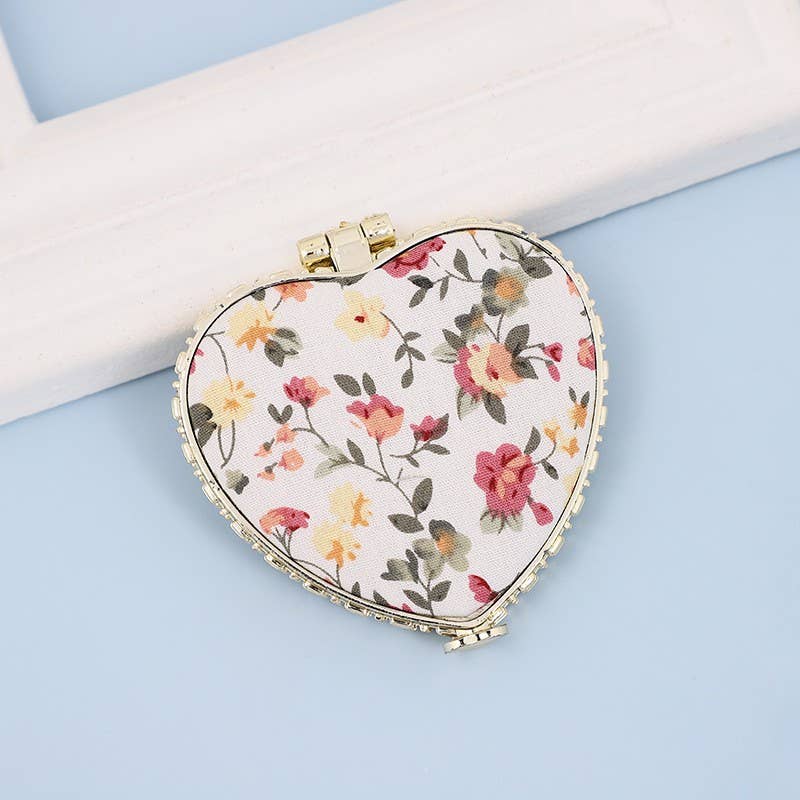 Travel Pocket Floral Mirror