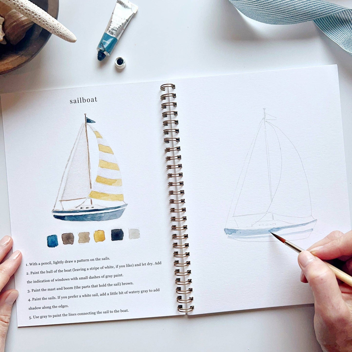 Watercolor Seaside Workbook
