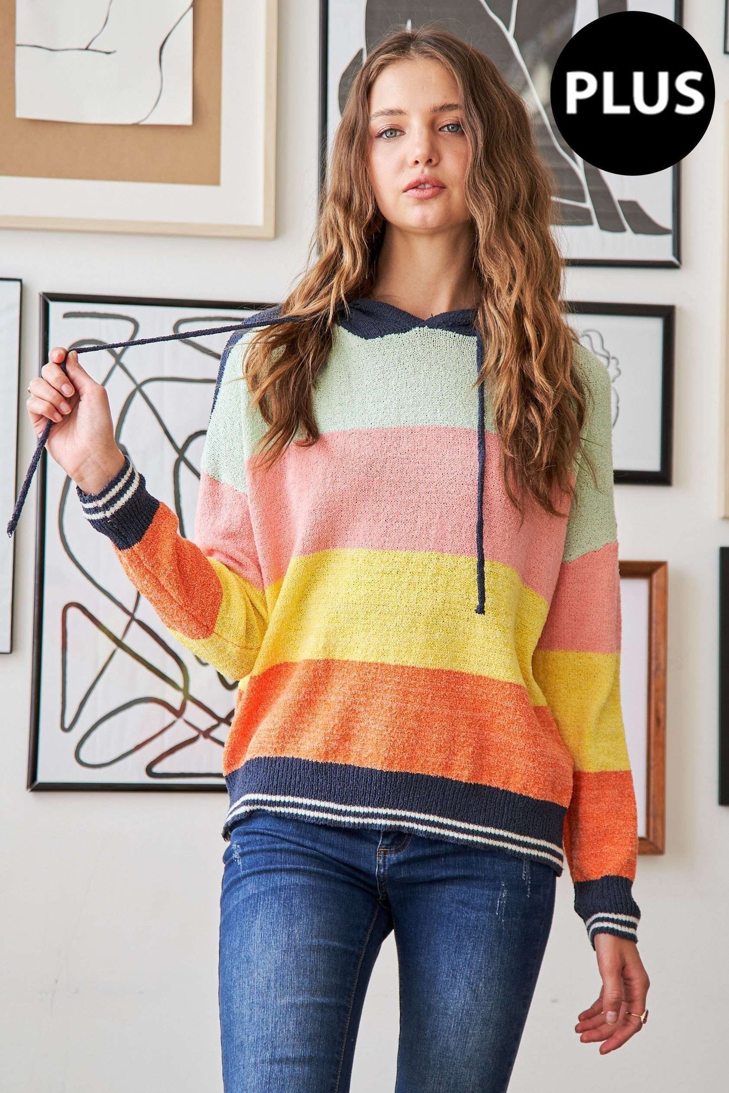 Multi-Color Hoodie Sweater