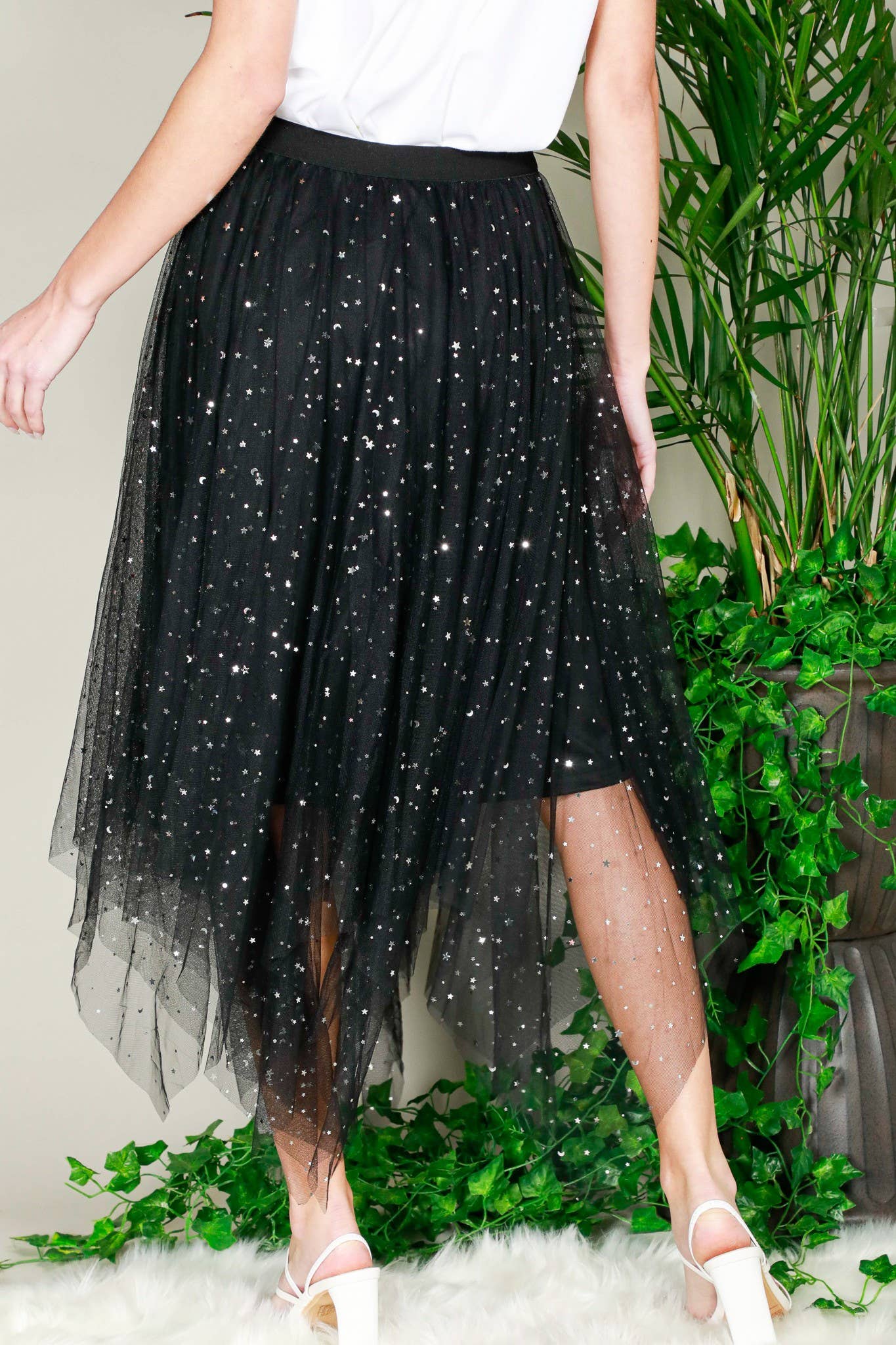 Star Glitter Mesh Skirt