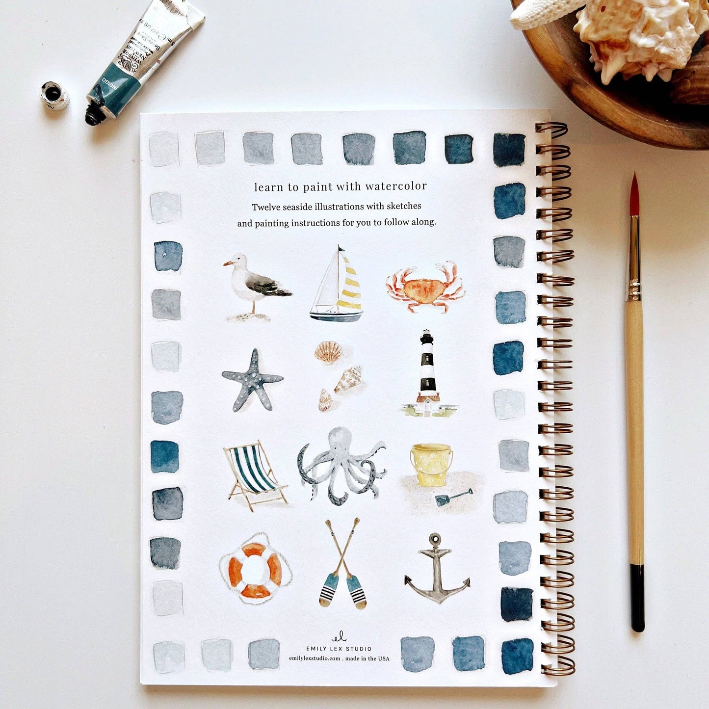 Watercolor Seaside Workbook