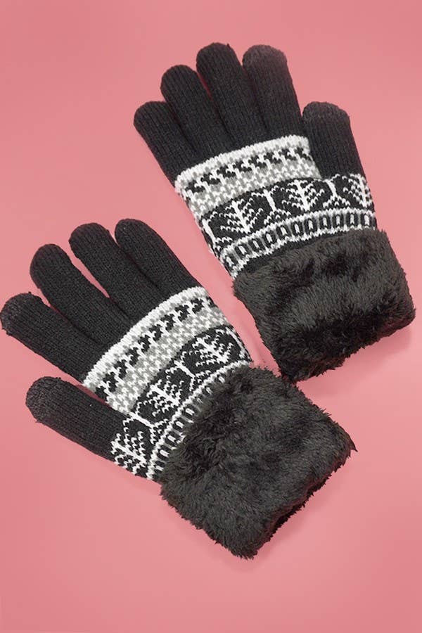 Aztec Winter Wool Gloves