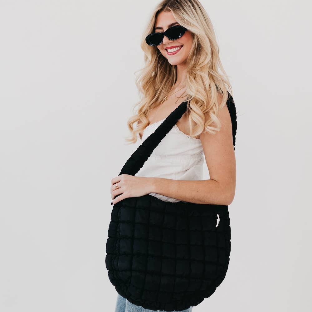 Carmen Quilted Hobo Bag