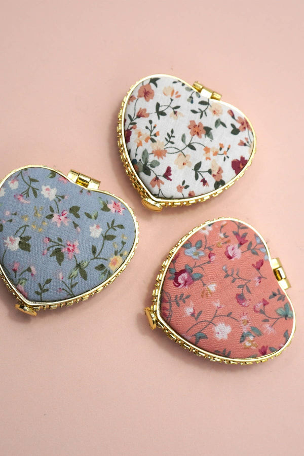 Travel Pocket Floral Mirror