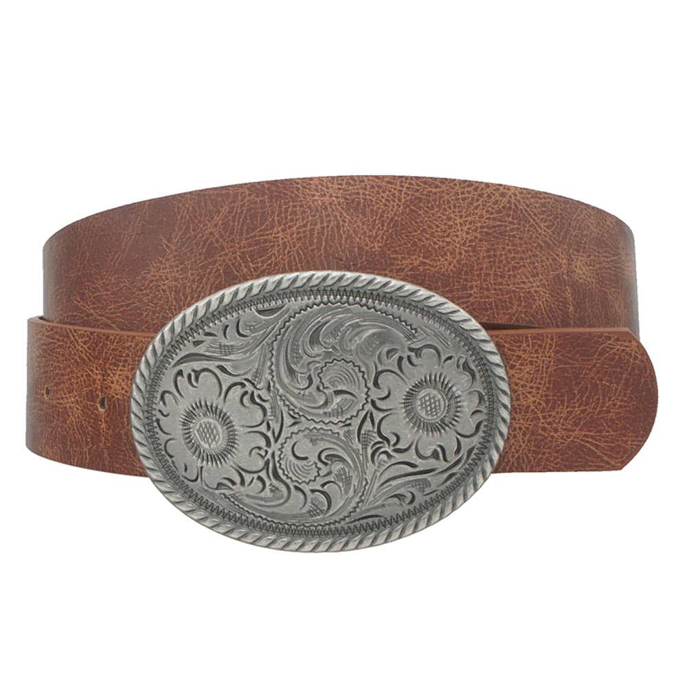 Flower Embossed Belt