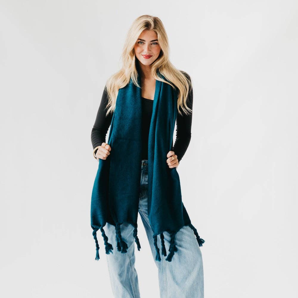 Twisted Tassel Scarf