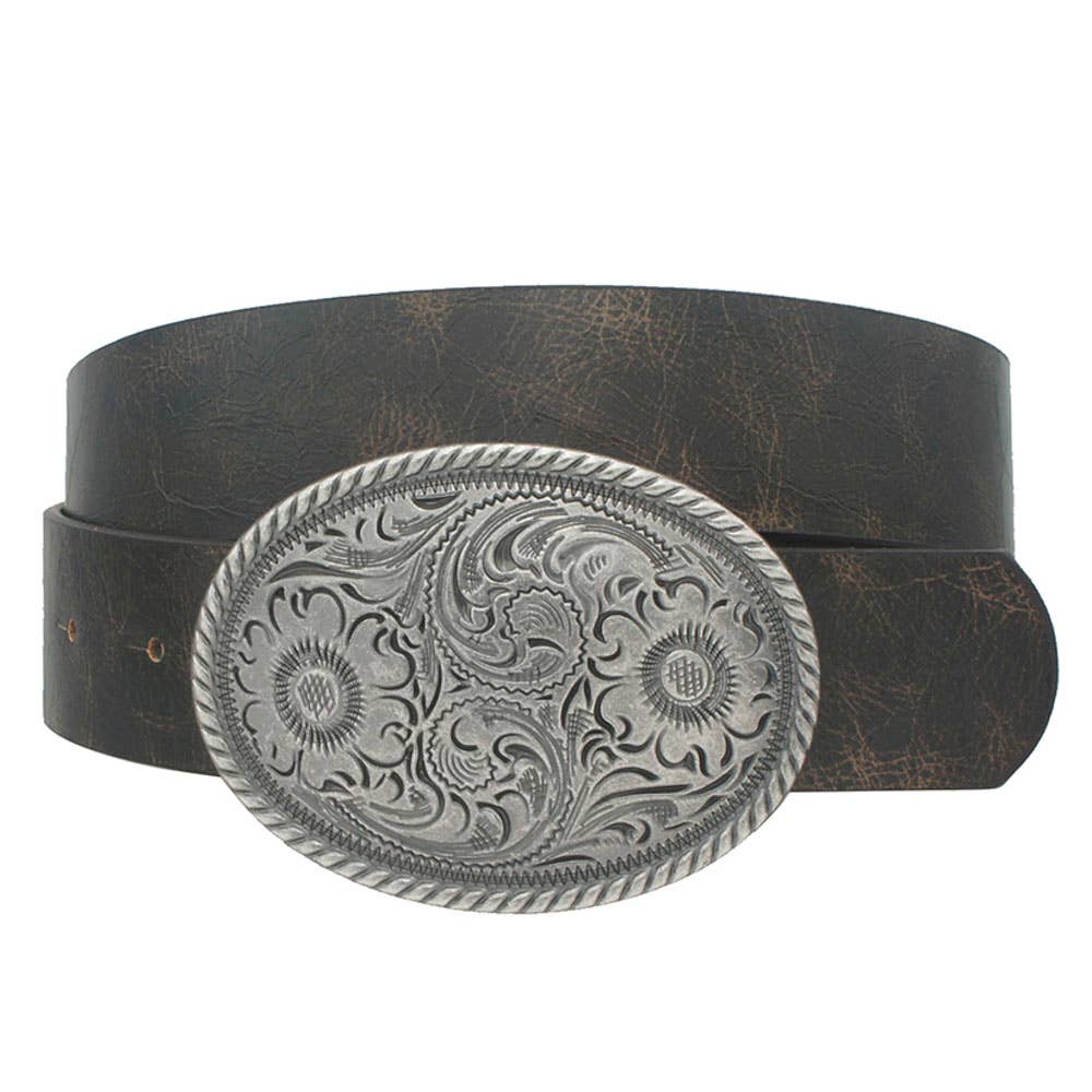 Flower Embossed Belt