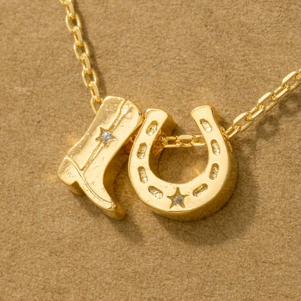 Cowboy Boots Necklace
