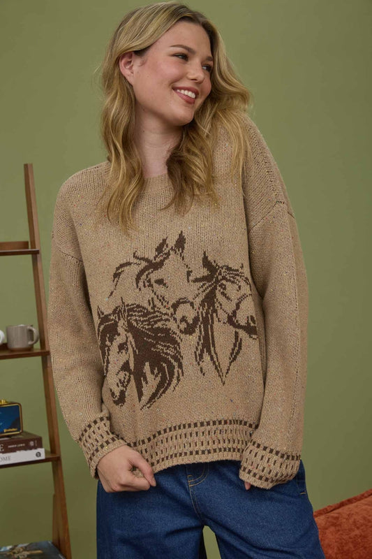 Horse Jacquard Sweater