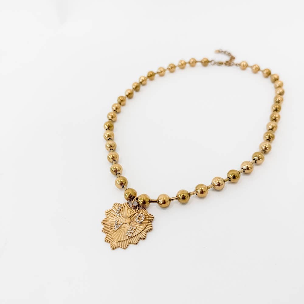 Sunburst Heart Necklace