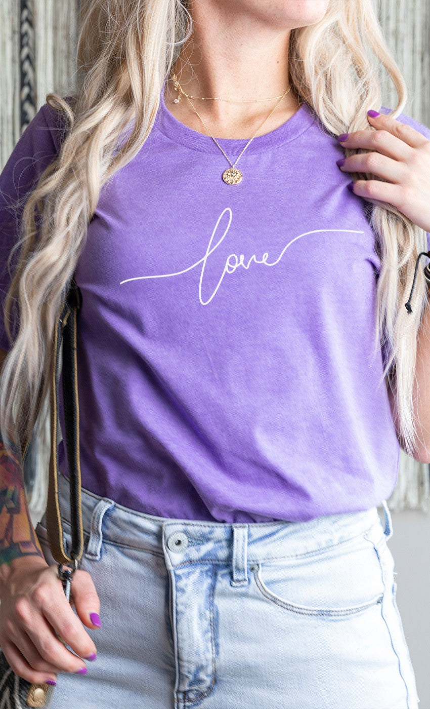 Love in Cursive Tee