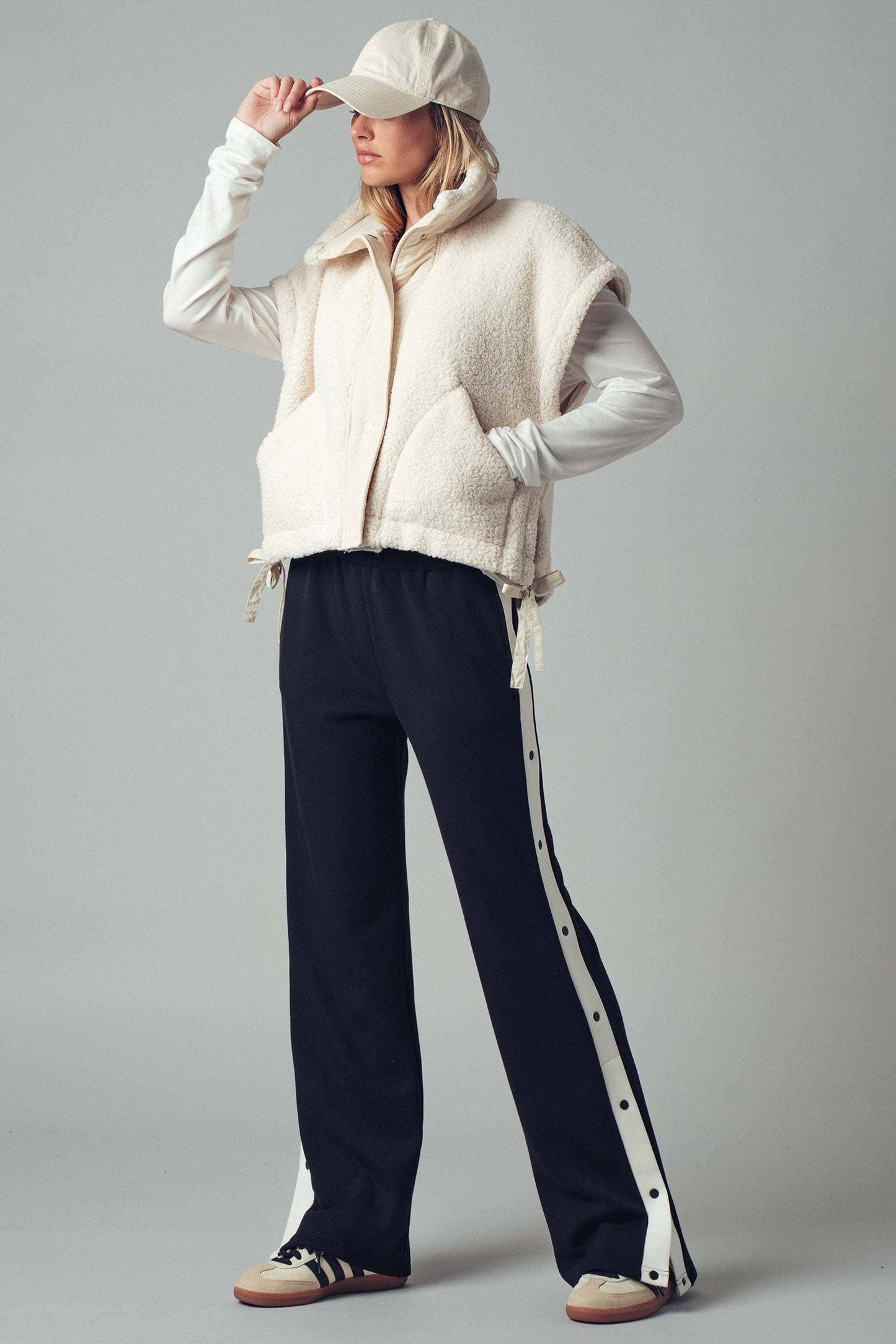 Quilted Sherpa Boxy Vest