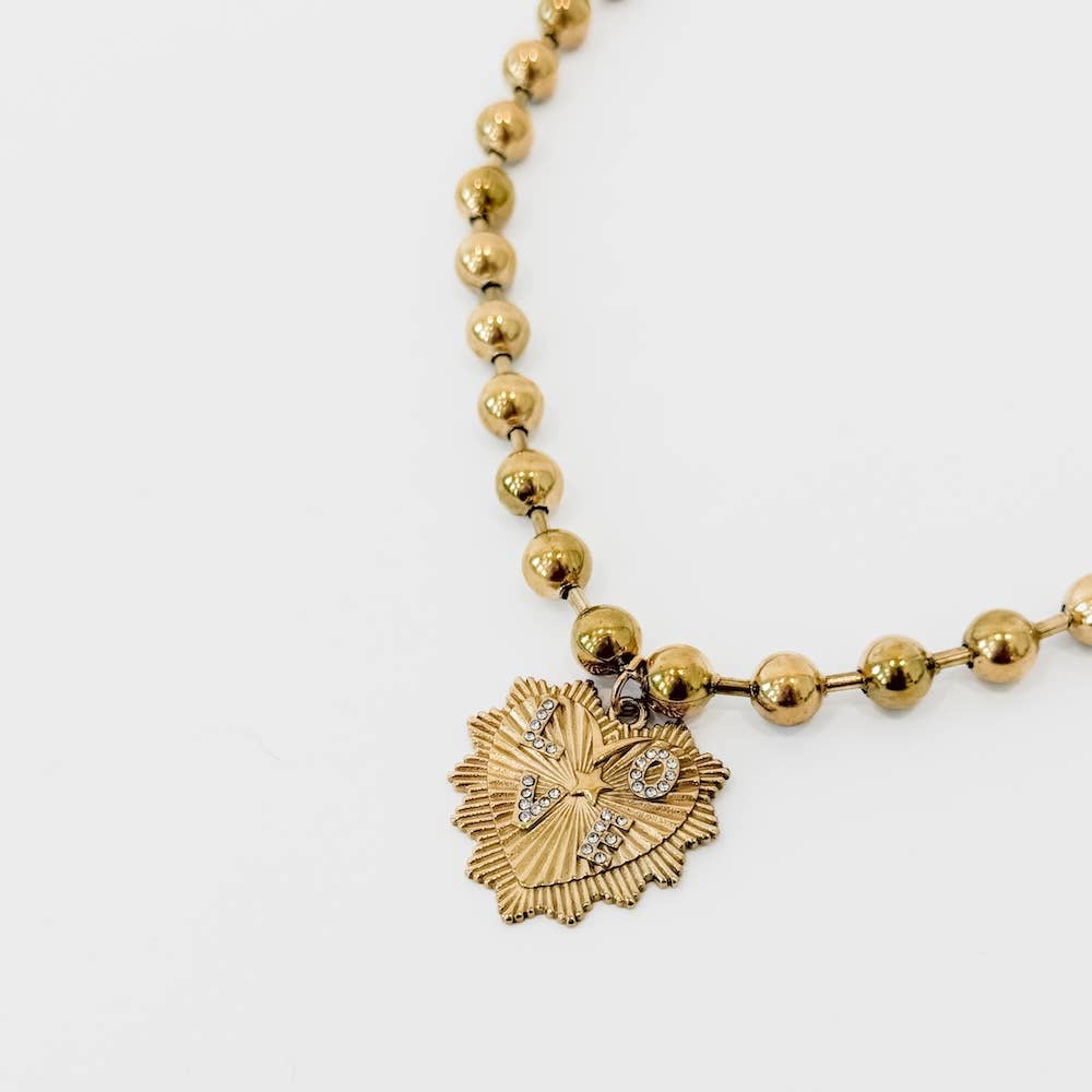 Sunburst Heart Necklace