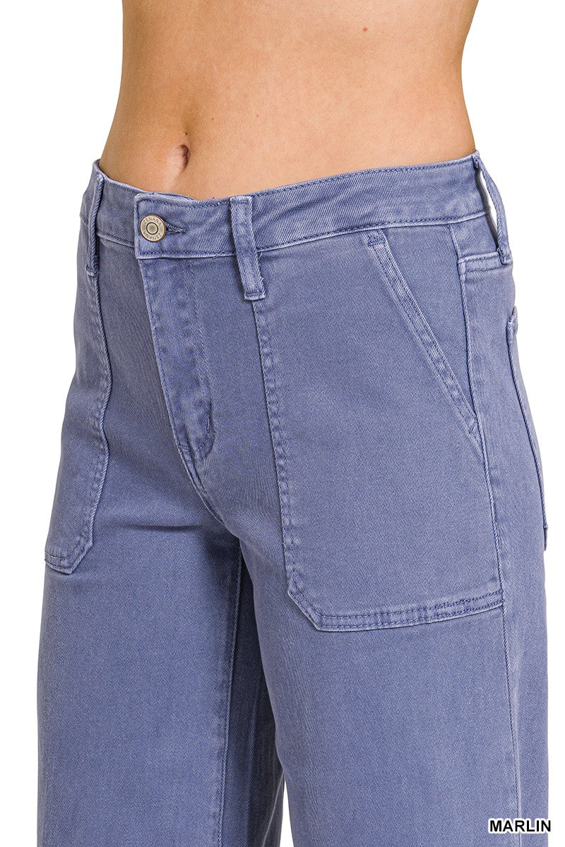 Cropped Denim Pants