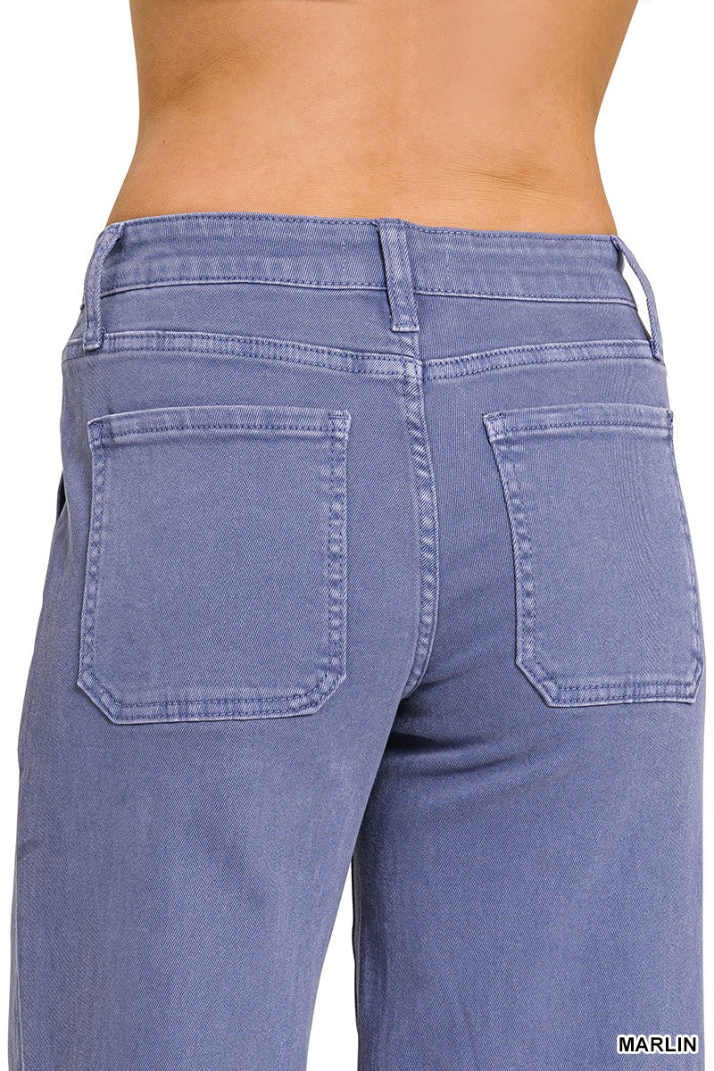 Cropped Denim Pants