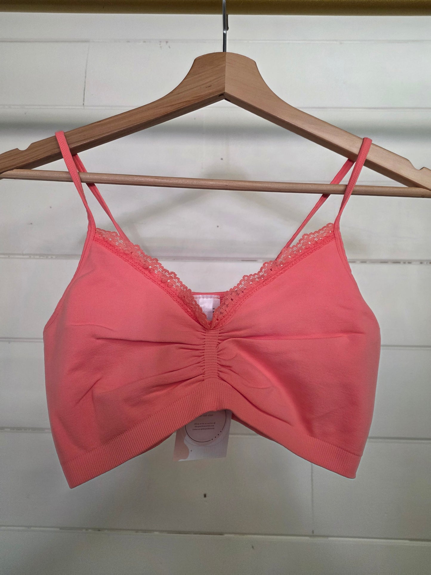 V Neck Lace Bralette