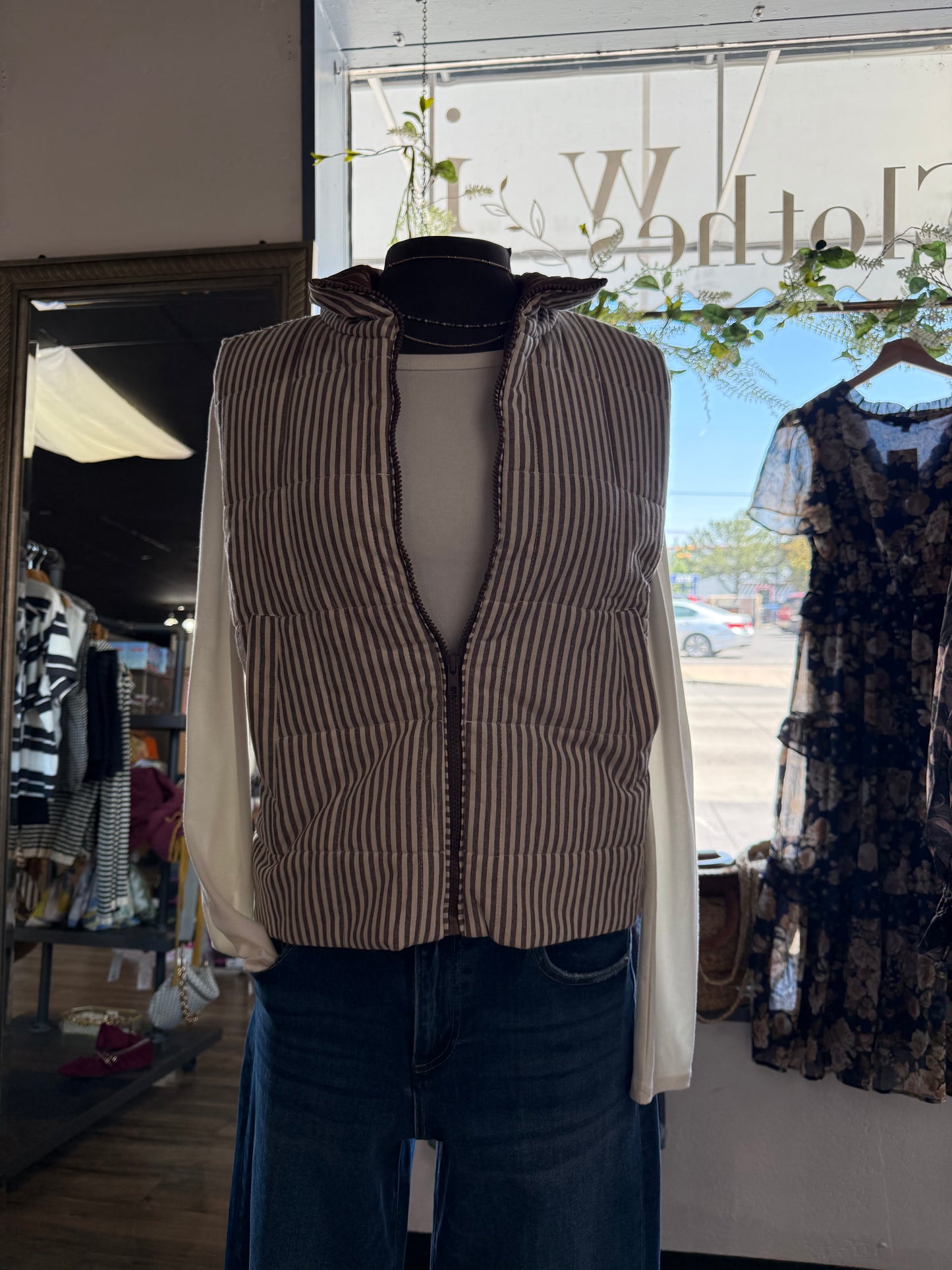 Padded Striped Vest