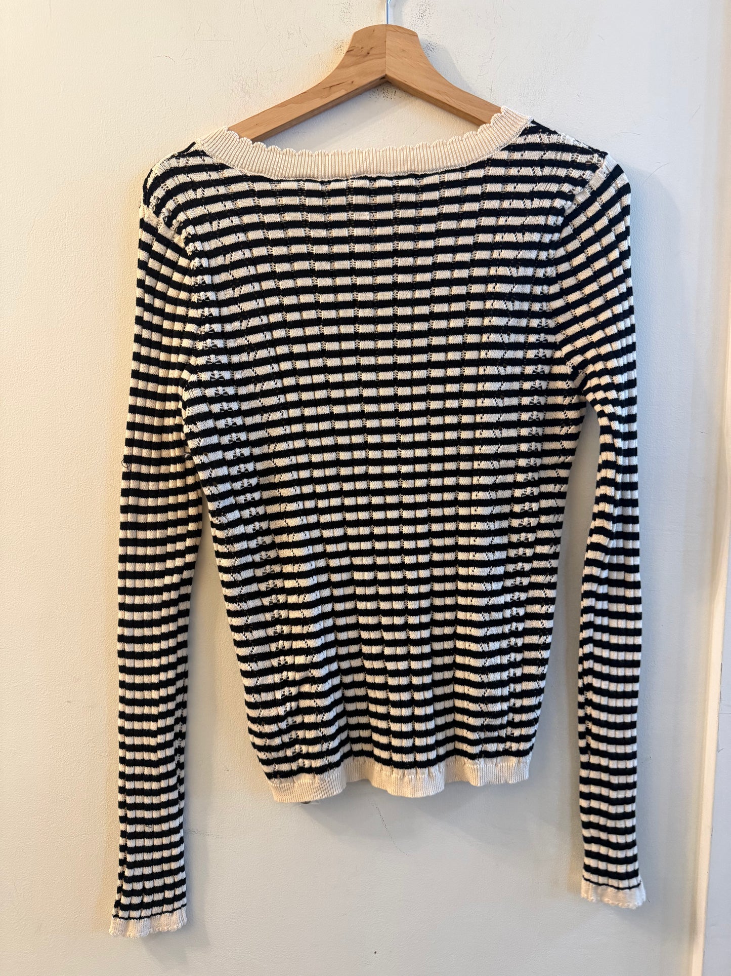 Stripped Knit Henley