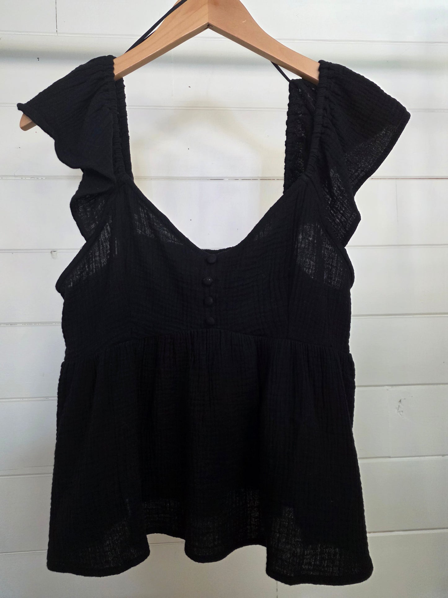 Double Gauze Babydoll Top