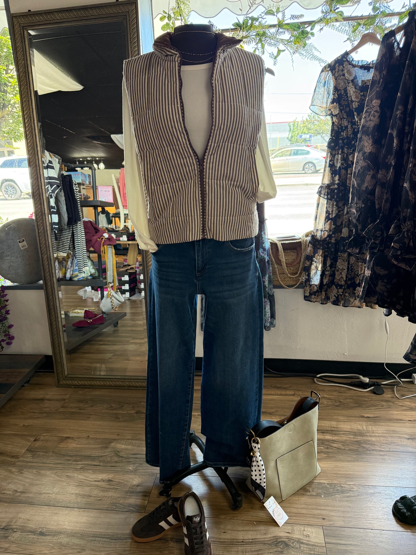 Padded Striped Vest