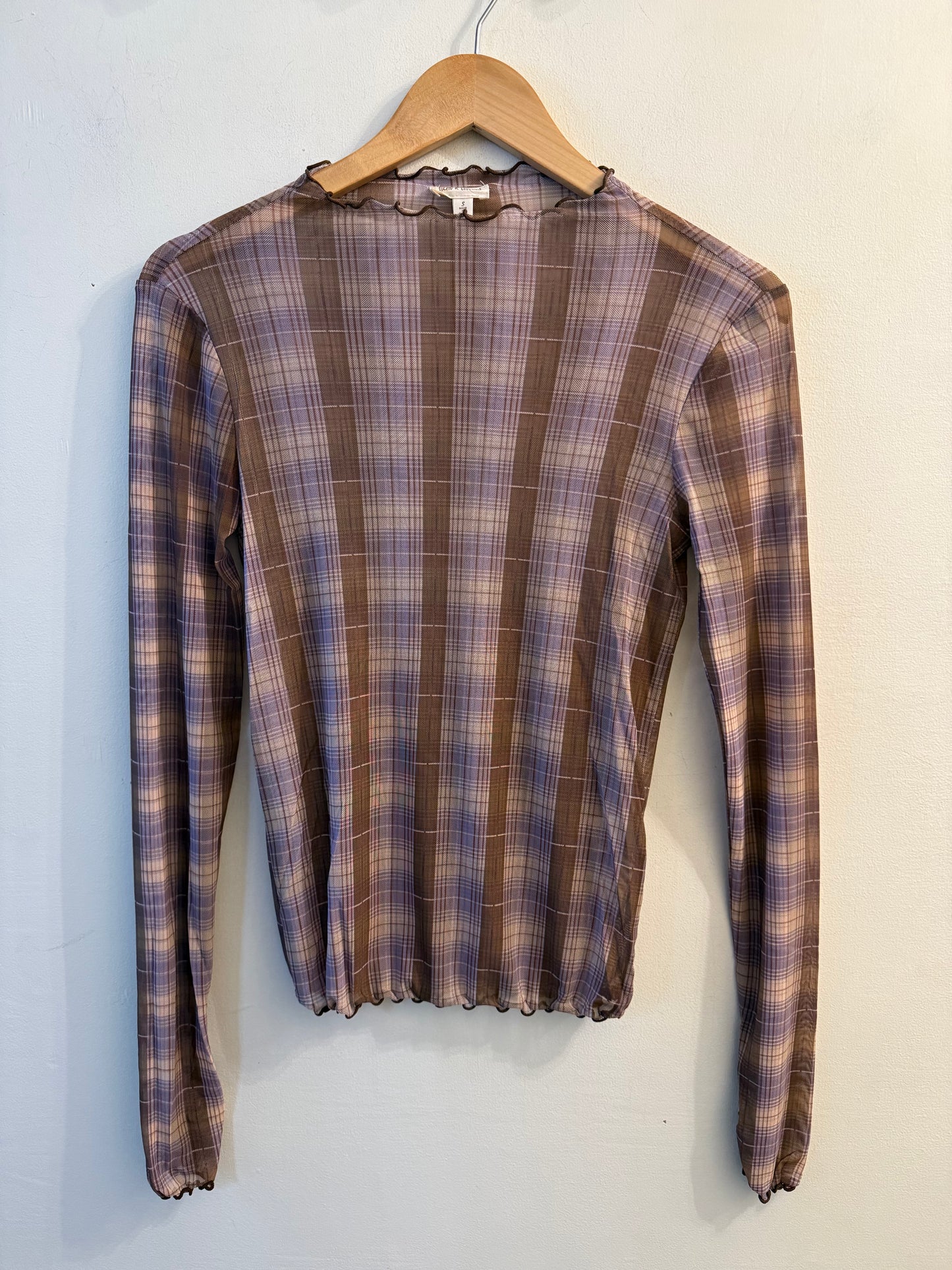 Plaid Print Mesh