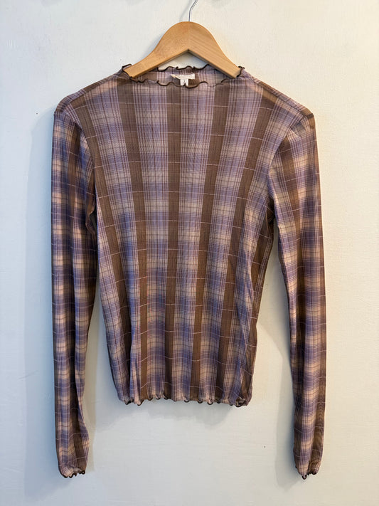 Plaid Print Mesh