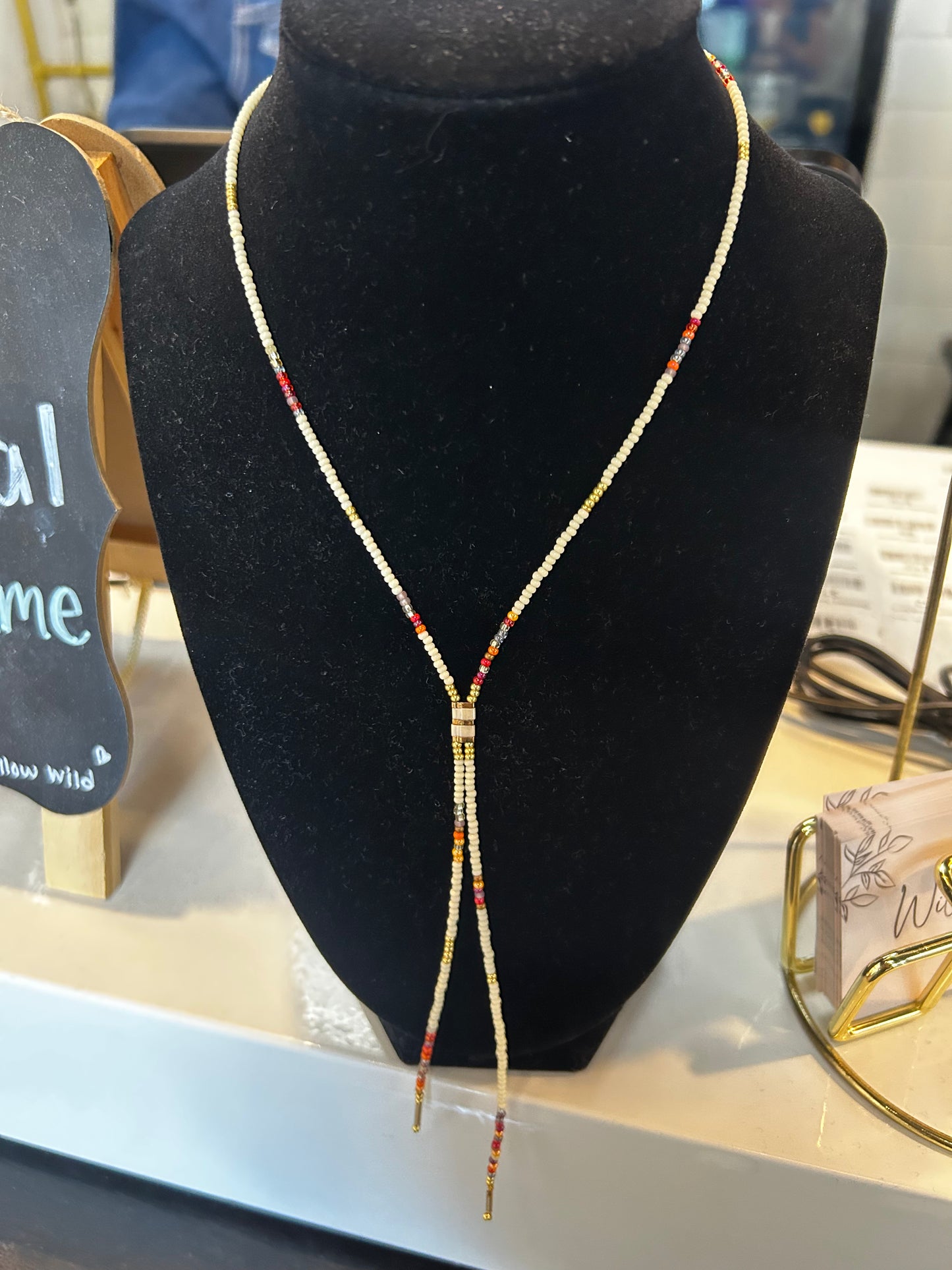 Beaded Lariat Bolo