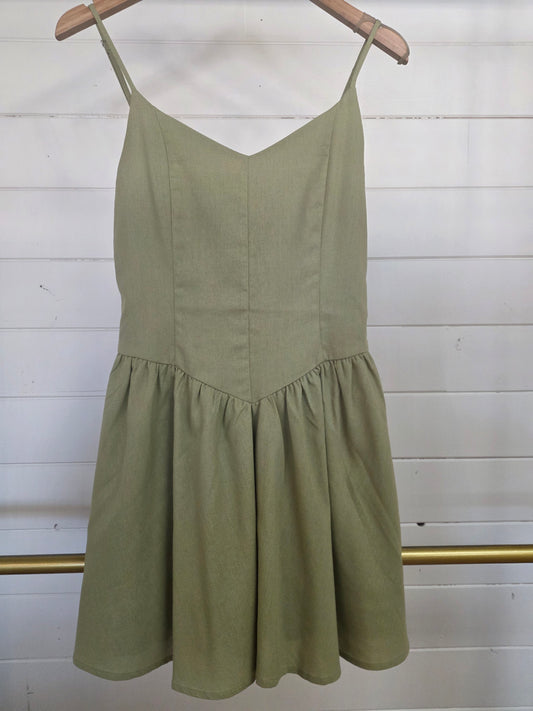Basque Waist Strap Dress