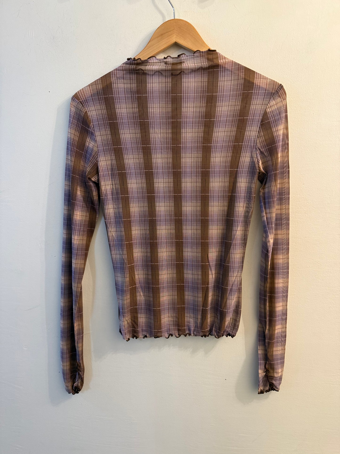 Plaid Print Mesh