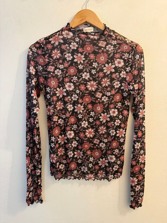 Floral Mesh Mock