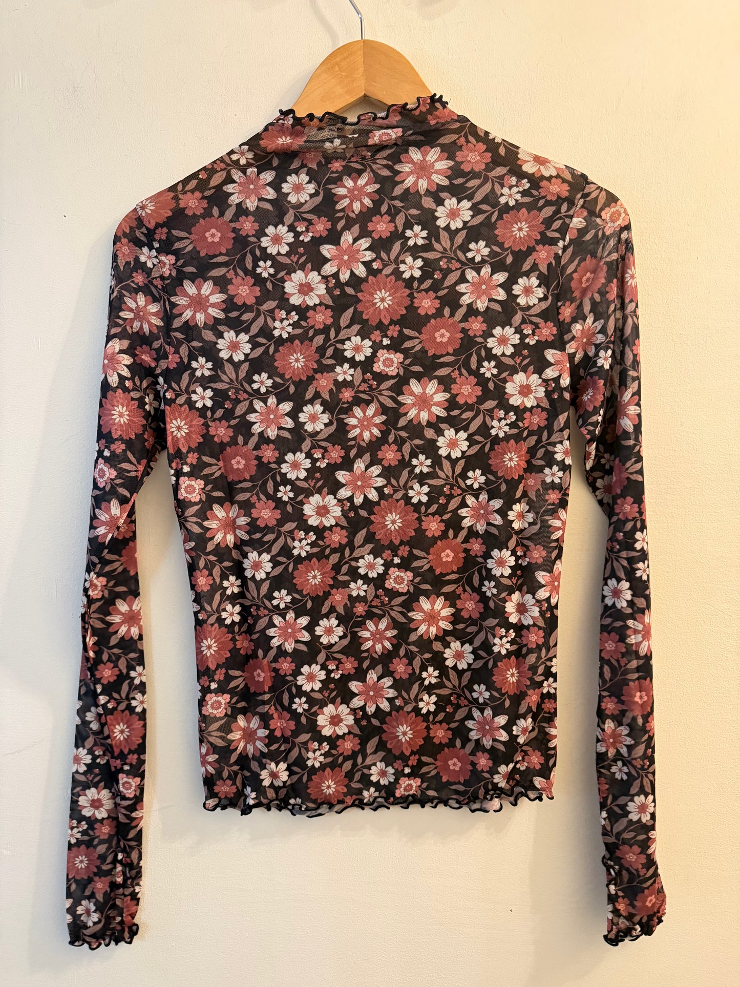 Floral Mesh Mock