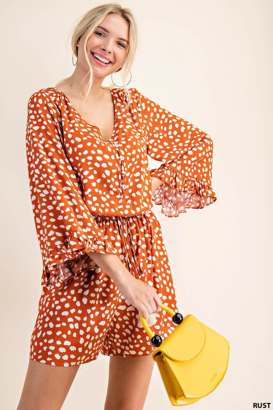 Dalmation Print Romper