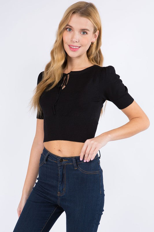 Front Tie Crop Top