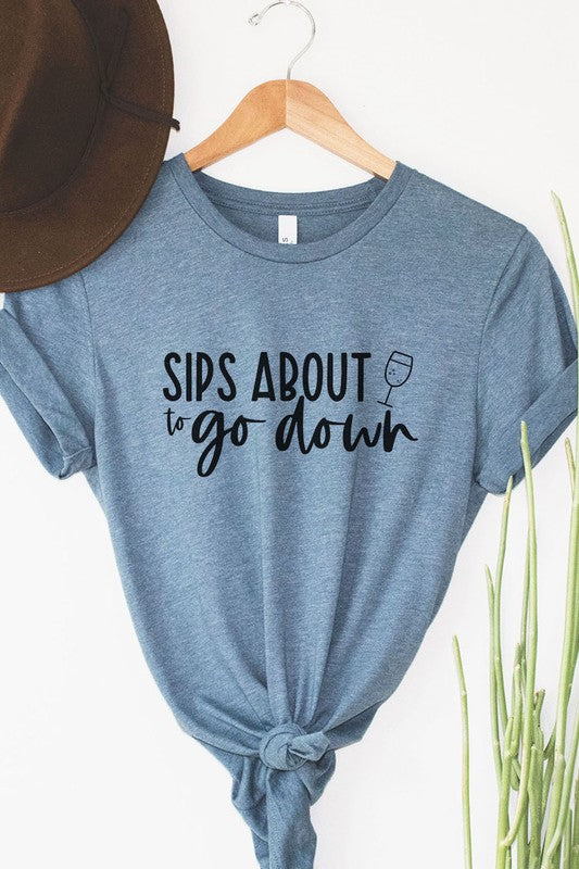 Sips Down Tee