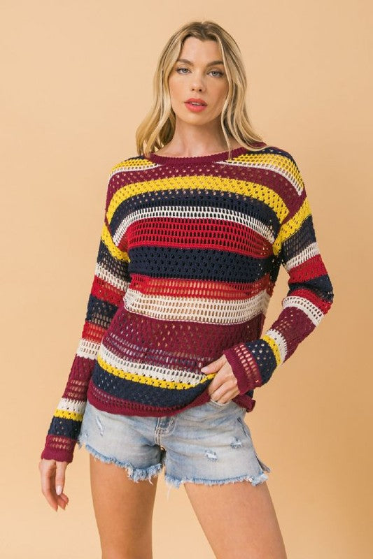 Multi Stripe Pullover