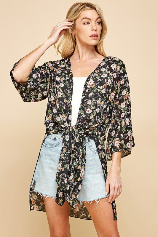 Floral Printed Kimono