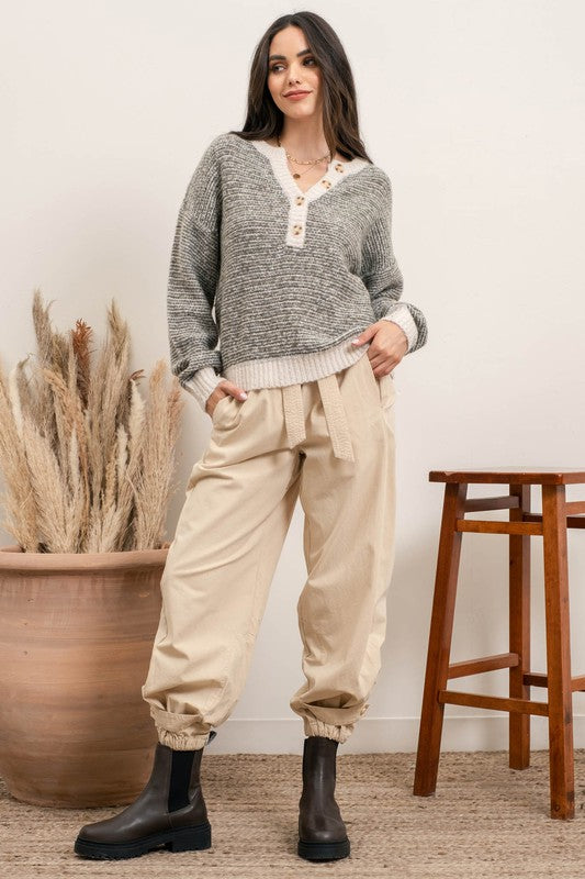 Marled Knit Pullover