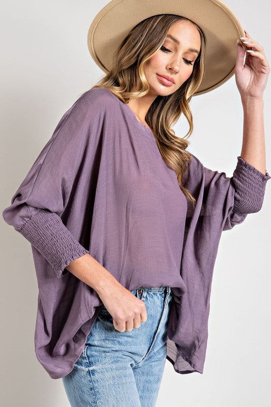 Smocked Dolman Top