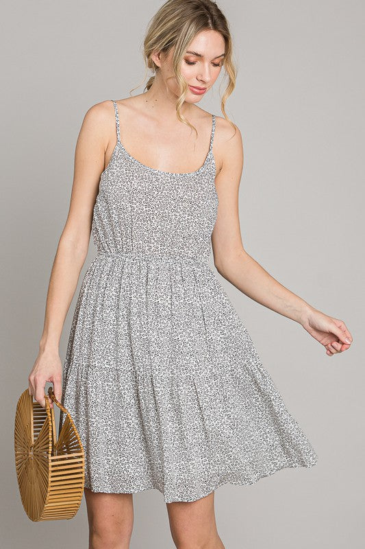Ditsy Flare Dress
