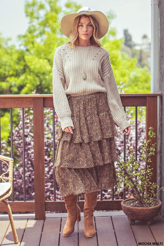 Lurex Layered Skirt