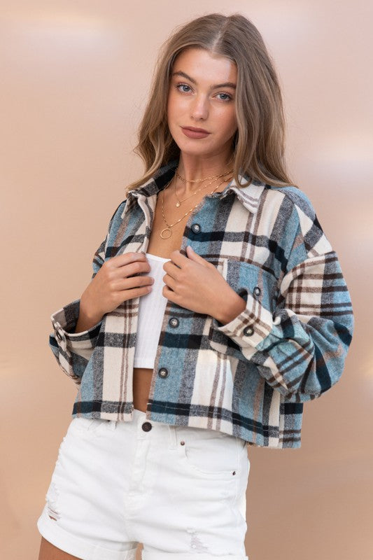 Plaid Crop Jacket